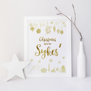 Christmas With The… Personalised Foil Typography Print, 2 of 3