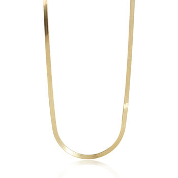 Flat Snake Chain Necklace Silver Or Gold Vermeil, 4 of 5