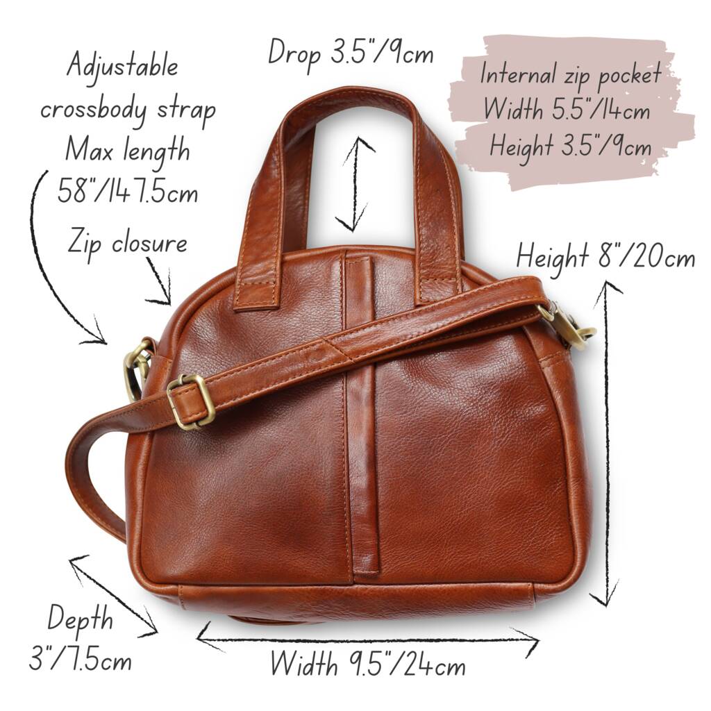 Leather Crossbody Bag, Tan By The Leather Store