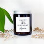 Personalised 21st Birthday Soy Wax Candle Gift Choice Of Fragrance, thumbnail 1 of 10