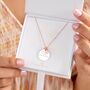 Esme Birthday Disc And Birthstone Name Necklace, thumbnail 8 of 12