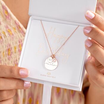 Esme Birthday Disc And Birthstone Name Necklace, 8 of 12