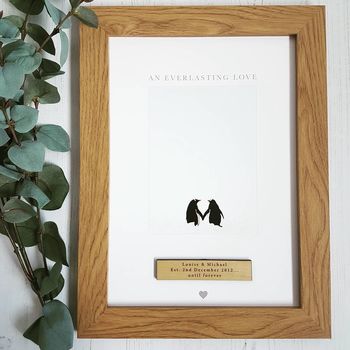 Penguin Love Couples Personalised Print, 7 of 8