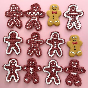 Gingerbread Biscuit Christmas Crochet Kit, 4 of 8