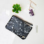 Black And Silver Pony Hair Clutch Bag, thumbnail 1 of 5
