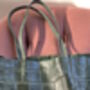 Personalised Real Leather Tote Bag Croc Print, thumbnail 8 of 12