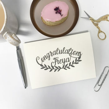 Personalised Papercut Congratulation Card, 3 of 9