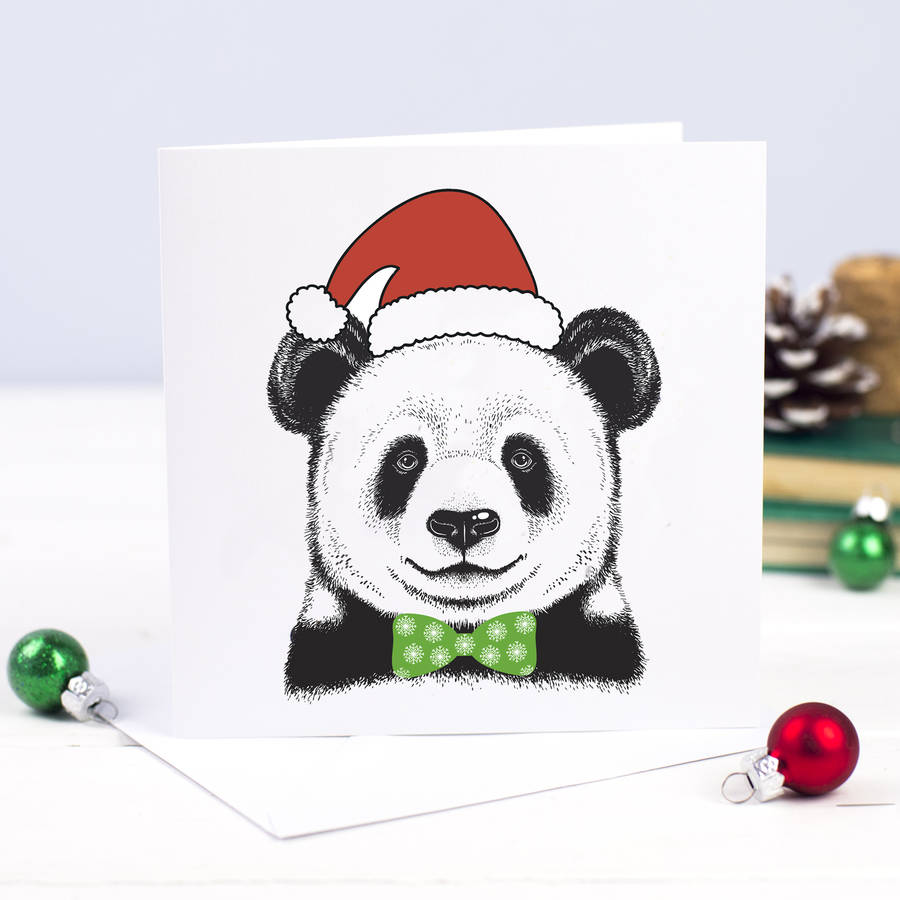 funny animal christmas card panda by of life & lemons ...