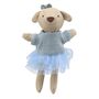 Tiny Linen Girl Dog With Blue Tutu, thumbnail 3 of 4