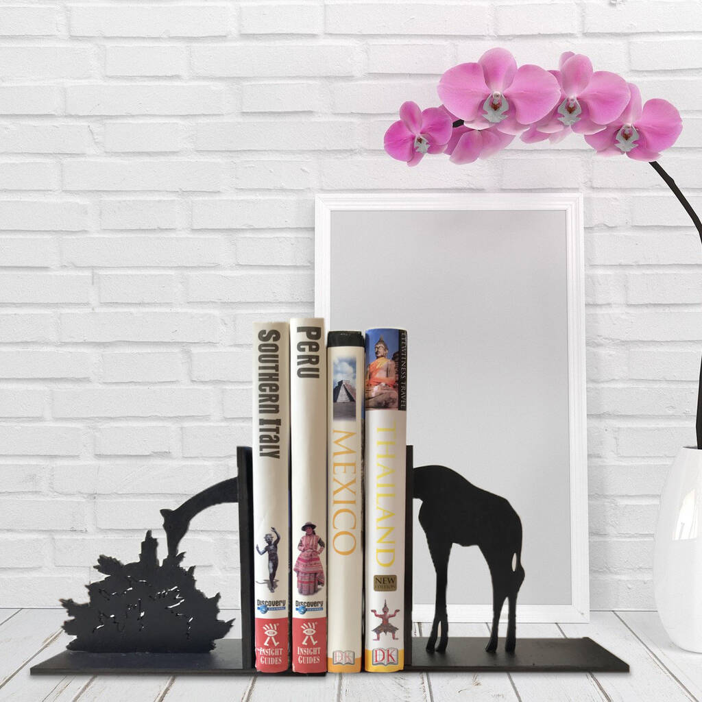 Giraffe Eco Friendly Wooden Bookends, 1 of 2