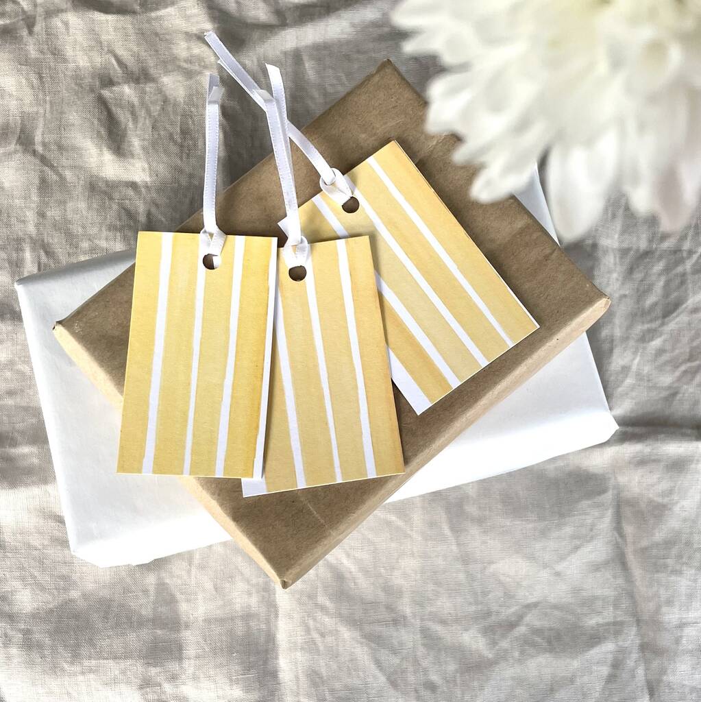 Striped Lemon Gift Tags, 1 of 5