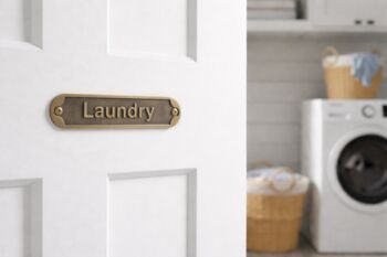 Brass With Antique Plaque With Customizable Text, 2 of 7