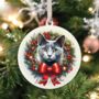 Personalised Cat Christmas Wreath Hanging Decoration, thumbnail 10 of 12
