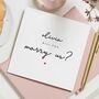 Celebrant Proposal Card Will You Marry Us, thumbnail 1 of 8
