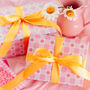 Pink Gingham Daisy Wrapping Paper, thumbnail 1 of 3