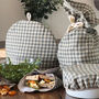 Sea Green Check Linen Tea Cosy, thumbnail 2 of 2