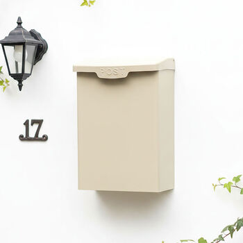 Outside Post Box In Charcoal Grey Or Cream, 6 of 8