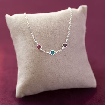 Mini Family Birthstone Link Necklace, 7 of 11