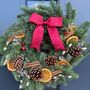Christmas Door Wreath Live Flowers, thumbnail 1 of 3