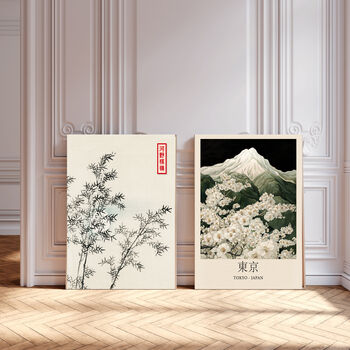 Set Of Two Japanese Mountain Art Prints, 2 of 4