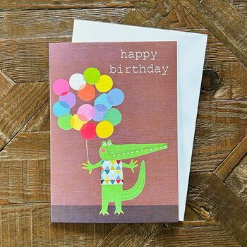Crocodile Happy Birthday Card, 4 of 4