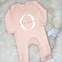 Babygrow Personalised With Name And Initial Gold White, thumbnail 3 of 5