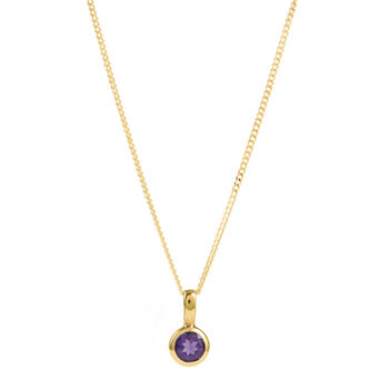 February Birthstone Amethyst Silver Or Gold Necklace, 6 of 12
