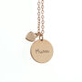 Personalised Summer Style Heart And Disc Necklace, thumbnail 4 of 9