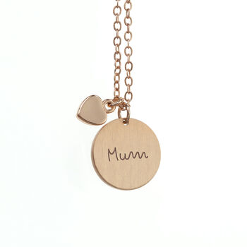 Personalised Summer Style Heart And Disc Necklace, 4 of 9