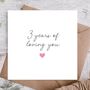 Three Years Anniversary Card | Cute Card, thumbnail 1 of 3