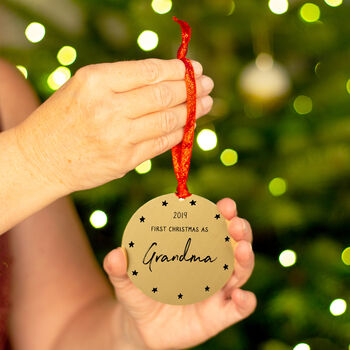 Personalised 'First Christmas As' Christmas Decoration, 6 of 12