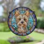 Yorkshire Terrier Stained Glass Effect Suncatcher, thumbnail 2 of 6