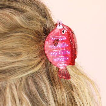 Large Pink And Purple Fish Hair Clip, 3 of 3