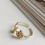 Gold Rose Band Ring, thumbnail 1 of 4