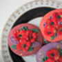Hand Decorated Poppy Letterbox Biscuit Trio, thumbnail 3 of 6