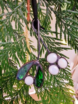 Glass Mistletoe Christmas Ornaments Gifts, 2 of 4