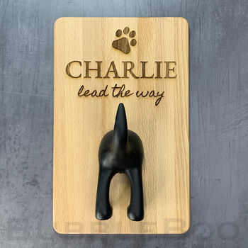 Personalised Dog Lead Hanger. Lead The Way, 2 of 7