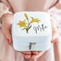 Personalised Birth Flower Jewellery Case, thumbnail 1 of 5