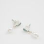 Forget Me Not Heart And Pearl Earrings Silver, thumbnail 3 of 9