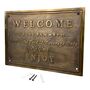 Personalised Solid Bronze Engraved Welcome Plaque, thumbnail 1 of 7