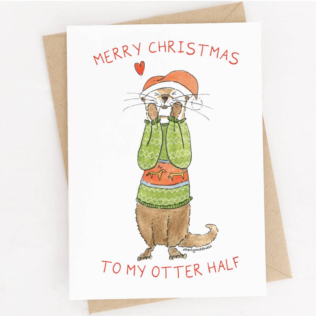 Otter Christmas Cards Pack Of Nine By Otterly Madness