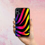 iPhone Case Rainbow Zebra Animal Print, thumbnail 1 of 2