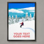 Personalised Snowboarding Art Print, thumbnail 1 of 6