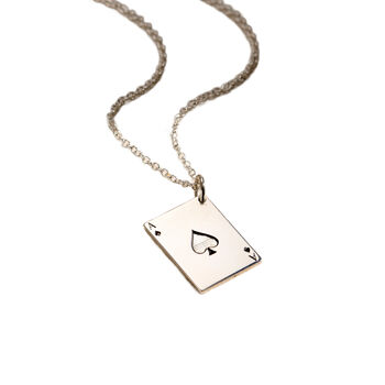 Ace Of Spades Playing Card Charm Necklace, 4 of 6