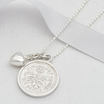 All The Luck And Love Sterling Silver Sixpence Necklace, 2 of 5