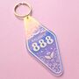 Iridescent Angel Numbers Lucky Keyring, thumbnail 1 of 5