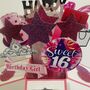 Personalisable Sweet 16 3D Greeting/Gift Card, thumbnail 1 of 8