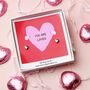 You Are Loved Valentines Day Stud Earrings, thumbnail 2 of 12