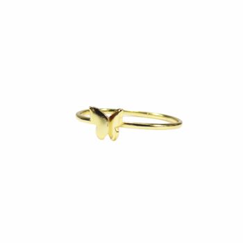3D Butterfly Rings, Rose Or Gold Vermeil 925 Silver, 5 of 10