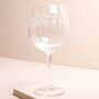 Personalised Engraved Wildflower Balloon Gin Glass, thumbnail 2 of 5